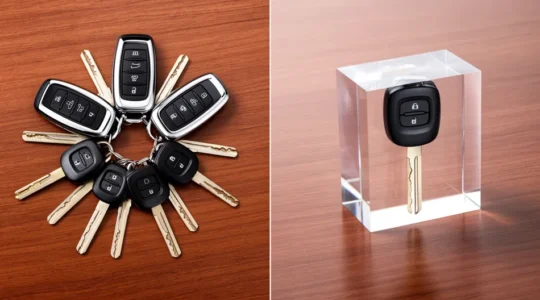 Illustration conceptuelle comparant visuellement l'abonnement automobile flexible au leasing traditionnel