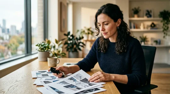 Conducteur tenant des clés de voiture avec des documents d'assurance sur une table