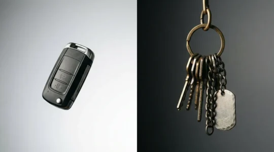 Vue d'ensemble d'une route sinueuse avec deux chemins distincts, symbolisant le choix entre LLD et achat automobile