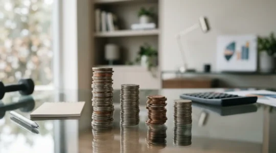 Tableau de bord financier moderne montrant l'équilibre entre charges automobiles et budget mensuel