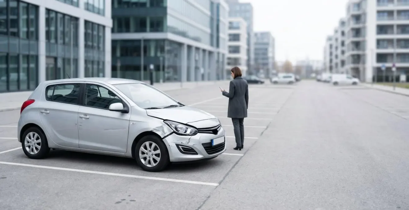 Composition visuelle illustrant le calcul de la franchise après un accident automobile