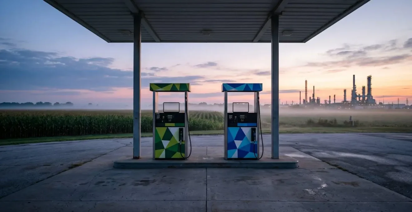 Vue comparative symbolique des carburants alternatifs E85 et GPL